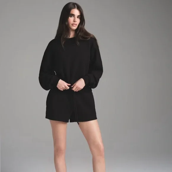 NWT Skims Cotton Fleece Classic Short Onyx Size Large - Picture 2 of 4